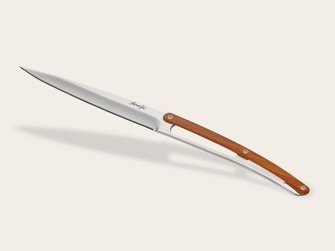 6 Deejo Tafelmesser Prestige Serrated, Korallenholz