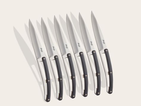 6 Deejo Tafelmesser Prestige, Ebenholz
