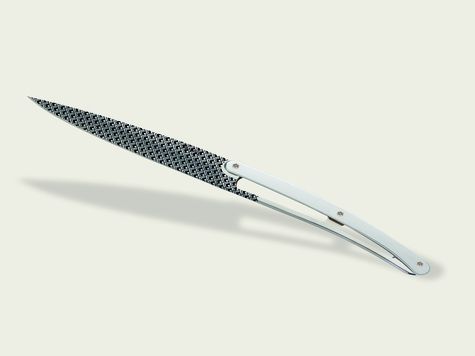 6 Deejo Tafelmesser Prestige, Chrom / Geometry
